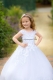 White Lace Ball gown with asymmetrical detail
